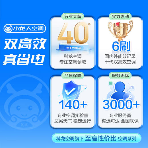 科龙静省电空调 大1.5匹新一级 小龙人 大风量速冷暖壁挂式 1.5匹 一级能效 KFR-35GW/QK1-X1 商品图7