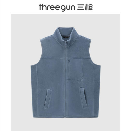 Threegun三枪 摇粒绒男士马甲-T80068A01 商品图0