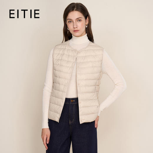 EITIE爱特爱舒适柔软打底贴身保暖内胆马夹短款羽绒服冬新款D2511903 商品图0