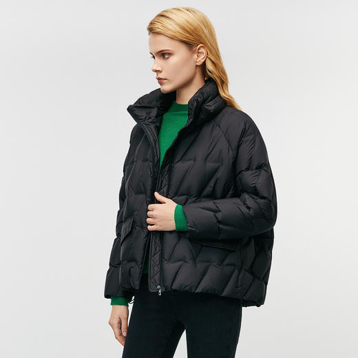 EITIE爱特爱冬季新款时尚简约显瘦百搭立领短款羽绒服8011715 商品图3