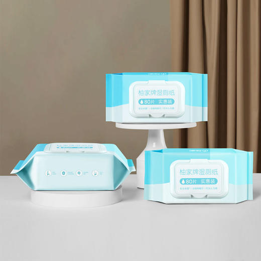 柚家厕用湿巾（实惠装）80片/包 6包/箱12533 商品图0