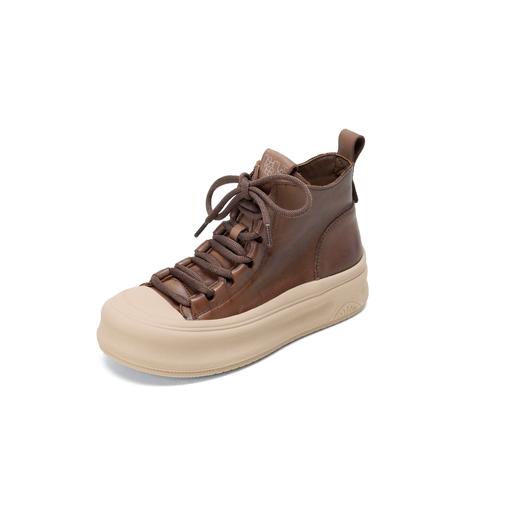 西村名物2025年冬季新款复古休闲短靴系带高帮马丁靴T25DS49611 商品图12