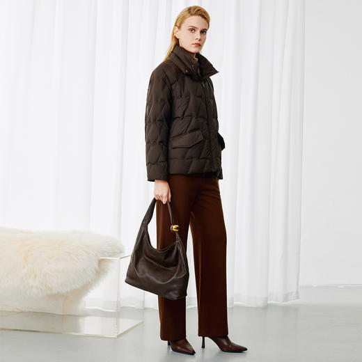 EITIE爱特爱冬季新款时尚简约显瘦百搭立领短款羽绒服8011715 商品图6