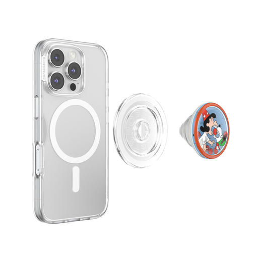 【等待南瓜大仙】是我的苹果！·MagSafe圆啪嗒 MAGSAFE磁吸手机气囊支架 Round圆啪嗒系列 流动划片 红色 史努比 Snoopy 商品图3