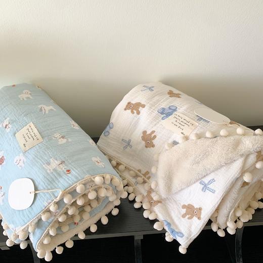 自然醒秋冬纱布绵软毯MT 商品图5