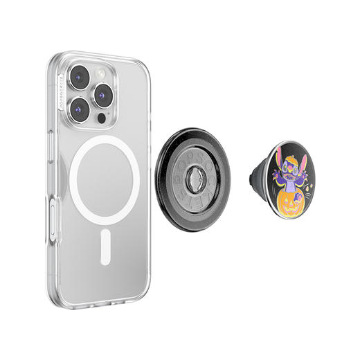 【米奇南瓜夜】南瓜鬼史迪奇·MagSafe圆啪嗒 Disney联名系列 MAGSAFE磁吸手机气囊支架 Round圆啪嗒系列 撞色 万圣 商品图3