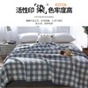 【多样屋专柜】多样屋全棉小格毛巾被/枕套-粉，灰，蓝3色任选150*200cm/200*230cm 商品缩略图4