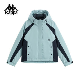Kappa卡帕背靠背运动羽绒服女2025新款冬季户外保暖连帽工装外套K0F82YY49