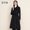 EITIE爱特爱气质英伦翻领收腰显瘦黑色羊毛呢子大衣秋冬新款D2514907大衣 商品缩略图0