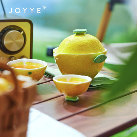 【多样屋专柜】JOYYE 喜乐安柠快客杯茶具套装 金柠 商品图4