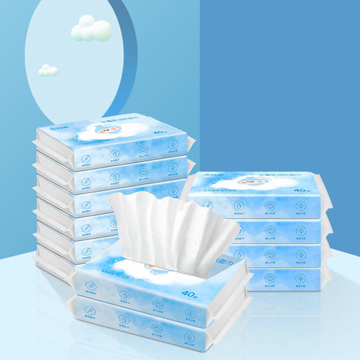 柚家保湿纸巾（蓝色款）40抽/包 3层 12包/箱18636 商品图5