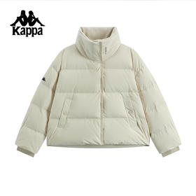 Kappa卡帕背靠背运动羽绒服女2025新款冬季保暖立领鸭绒泡芙外套K0F82YY47