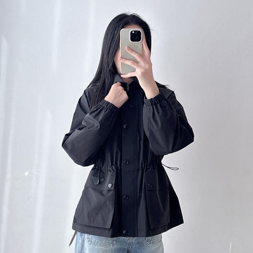 美式未来风立领休闲复古工装风衣外套 商品图0