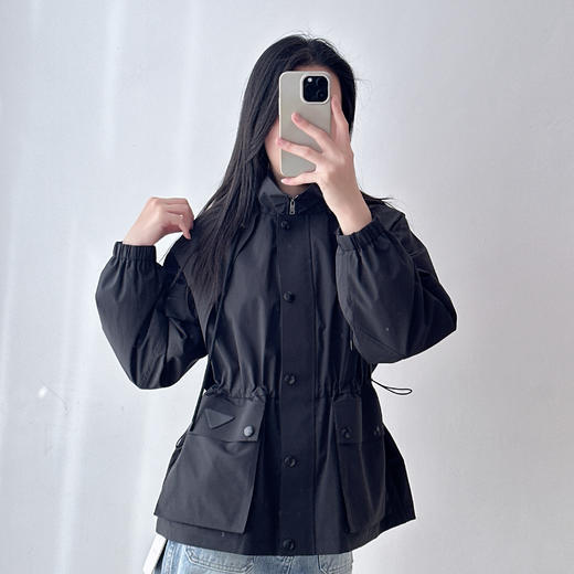美式未来风立领休闲复古工装风衣外套 商品图2