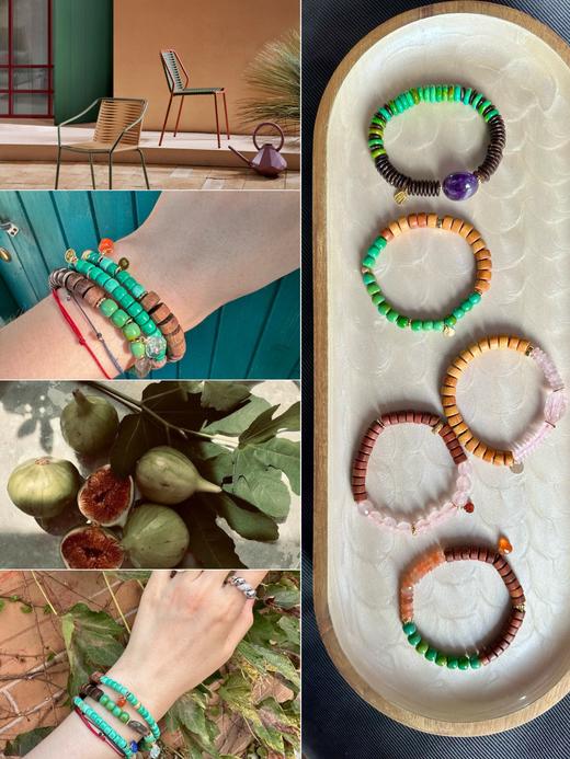 SpoiledBrat Jewelry檀香木紫水晶绿松手串 商品图2