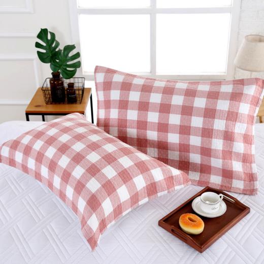 【多样屋专柜】多样屋全棉小格毛巾被/枕套-粉，灰，蓝3色任选150*200cm/200*230cm 商品图10