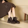 【绒里可选】西村名物2025年冬季新款英伦风厚底防滑系带马丁靴T25DS49801 商品缩略图1