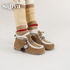 Safiya/索菲娅2025艺术家联名松果串珠系带百搭厚底加绒保暖短靴SFD411A025 商品缩略图8