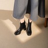 西村名物2025年冬季新款法式粗跟时装短靴舒适显瘦气质切尔西靴T25DS49591 商品缩略图5