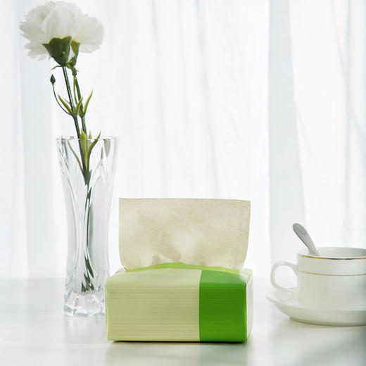 柚家竹纤维抽纸 青春版100抽/包 3层 24包/箱19658 商品图3