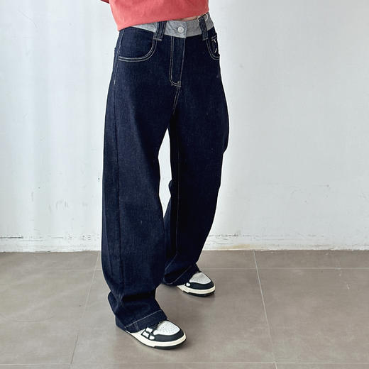 秋季韩系简约百搭牛仔裤 商品图4