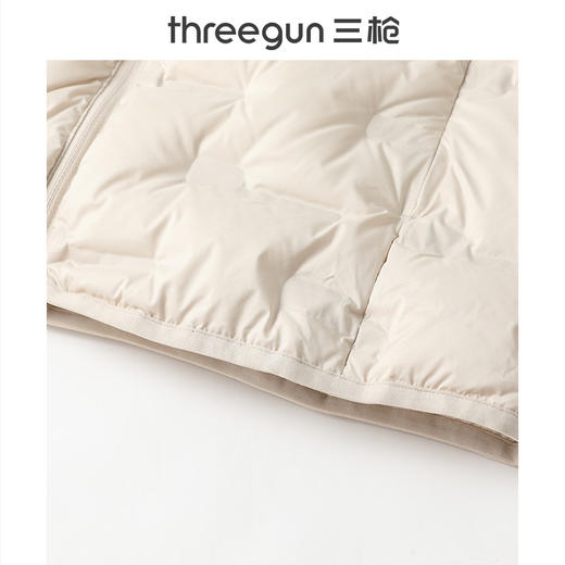 Threegun三枪 羽绒立领长袖拉链女士外套-82326A111 商品图3