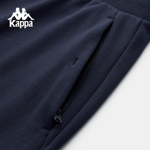 Kappa卡帕运动长裤男2025新款秋季纯棉直筒裤休闲加绒裤子跑步裤K0F72AK43 商品图3