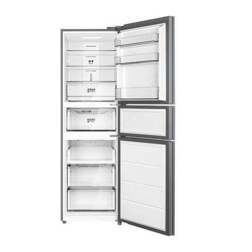 美的（Midea）239升三开门独立三门三温小型风冷无霜PT净味保鲜宽幅变温变频节能省电冰箱BCD-239WTPM 钛钢灰 239升 商品图1