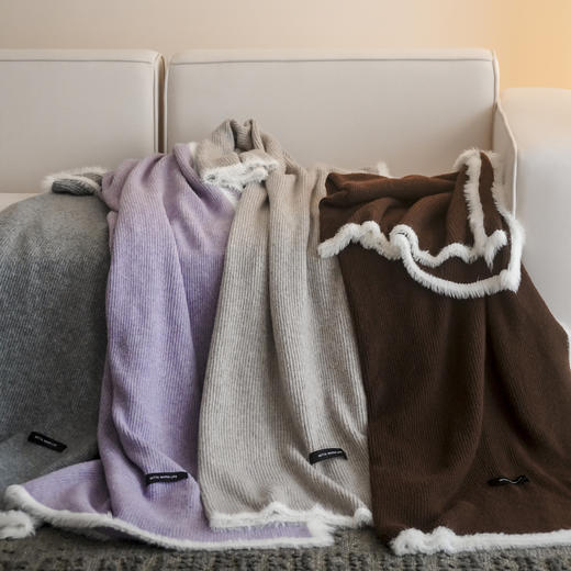 【换季出清】自然醒针织羊毛手工编织毯MT 商品图3