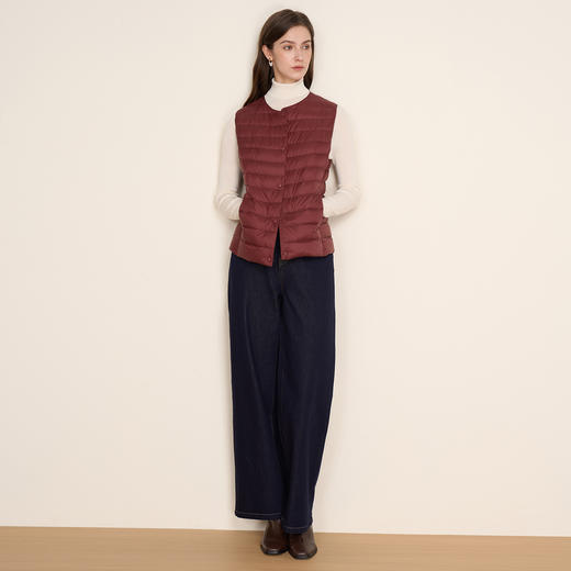 EITIE爱特爱舒适柔软打底贴身保暖内胆马夹短款羽绒服冬新款D2511903 商品图9