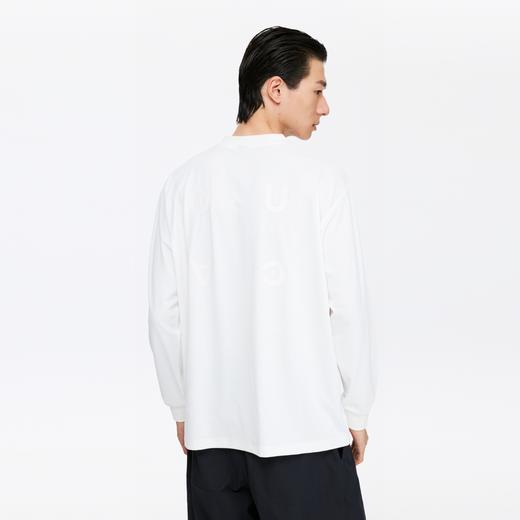 oneup网眼运动v领宽松印花长袖 商品图3