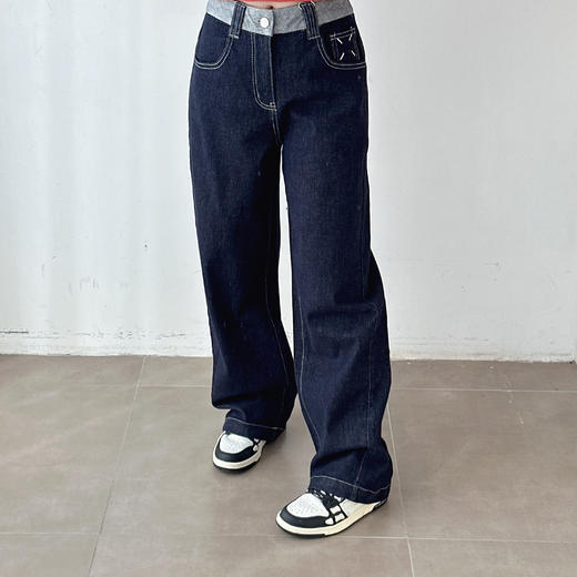 秋季韩系简约百搭牛仔裤 商品图5