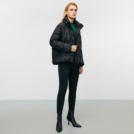 EITIE爱特爱冬季新款时尚简约显瘦百搭立领短款羽绒服8011715 商品图2