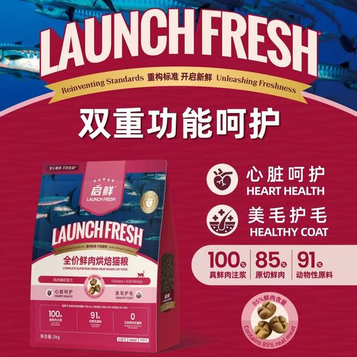 启鲜 全价鲜肉烘焙猫粮 双重功能呵护 2kg/袋 商品图0