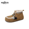 Safiya/索菲娅2025艺术家联名松果串珠系带百搭厚底加绒保暖短靴SFD411A025 商品缩略图11