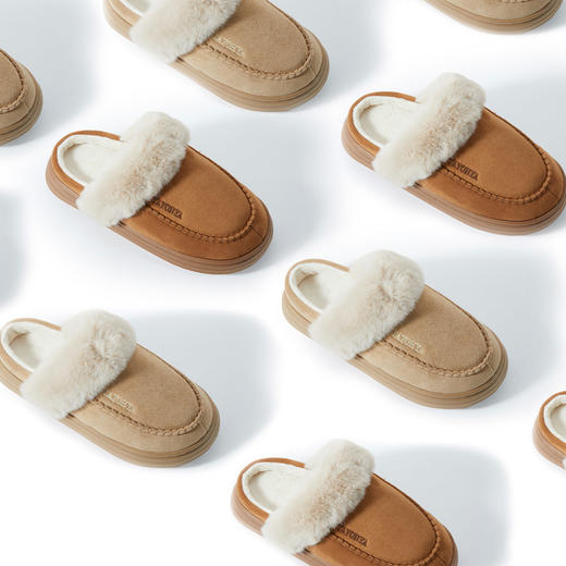 【多样屋专柜】多样屋暖绒舒适拖/卡其/秋冬季家居室内厚底保暖（码数偏小，拍大两码） 商品图3