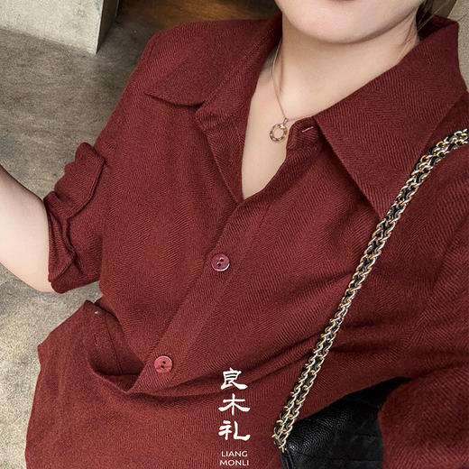 良木礼羊毛交叉衬衣（Q259122） 商品图4