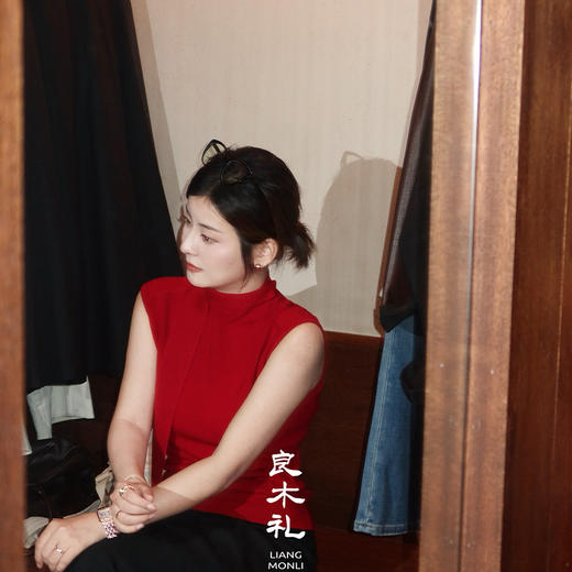 【特价不退换】【现货】良木礼羊毛飘带毛衣（Q8158-1） 商品图3