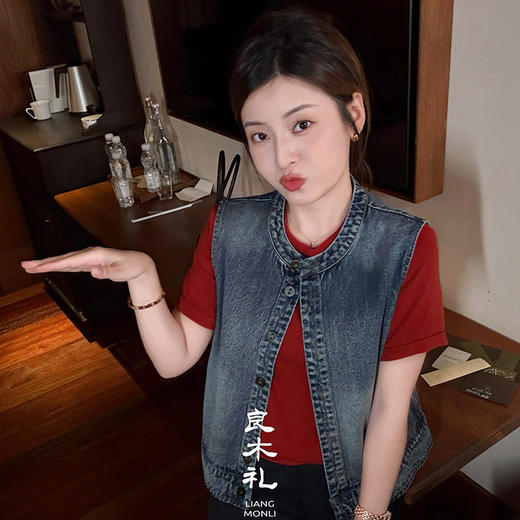 【不退不换】良木礼牛仔马甲（Q2584903） 商品图4