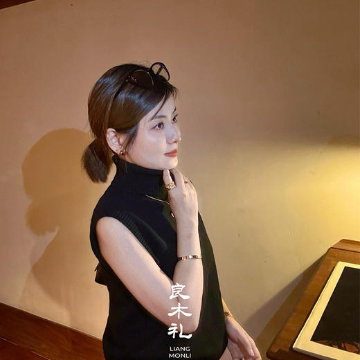 【不退不换】良木礼羊绒高领背心（Q2591608） 商品图3