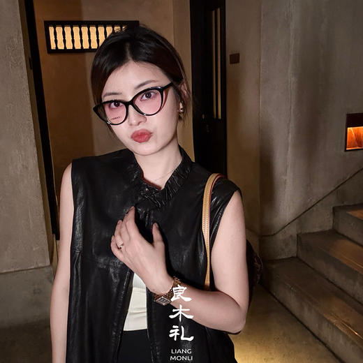 良木礼羊皮革马甲（Q2592246） 商品图0