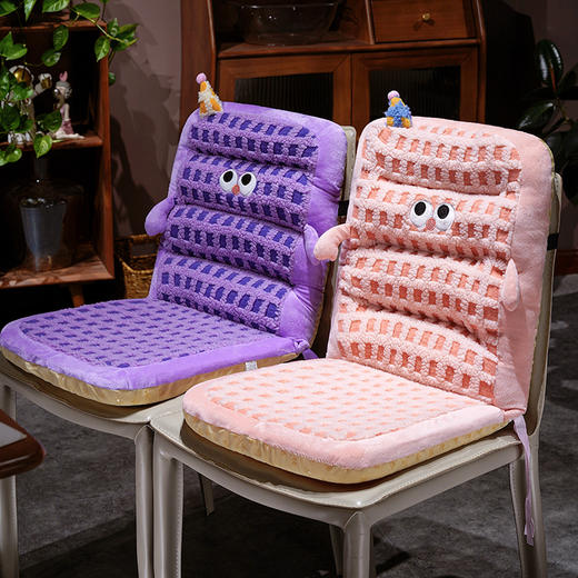 自然醒小怪兽羊羔绒横条连体坐垫QYL 商品图8