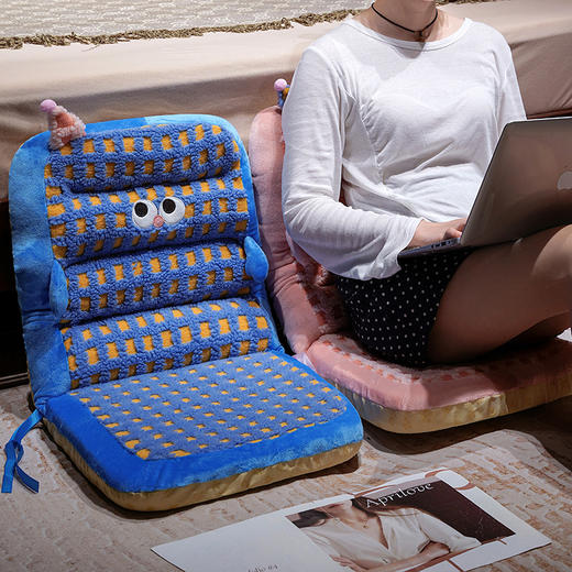 自然醒小怪兽羊羔绒横条连体坐垫QYL 商品图12