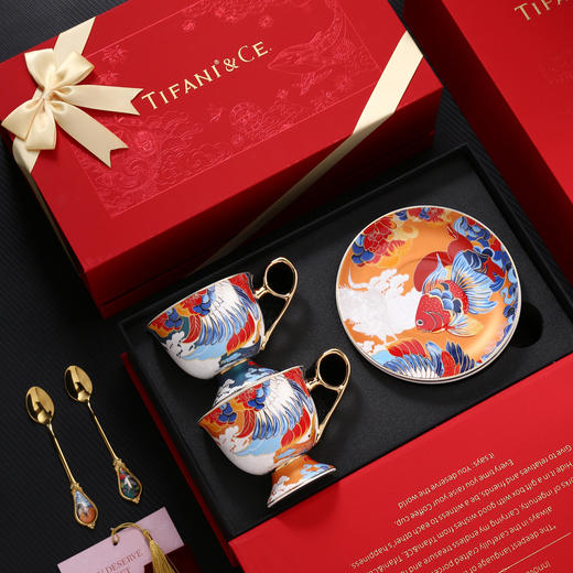 B-NX-TFN-01 缇法尼 麟羽和鸣-咖啡杯-双杯双碟套装 商品图4