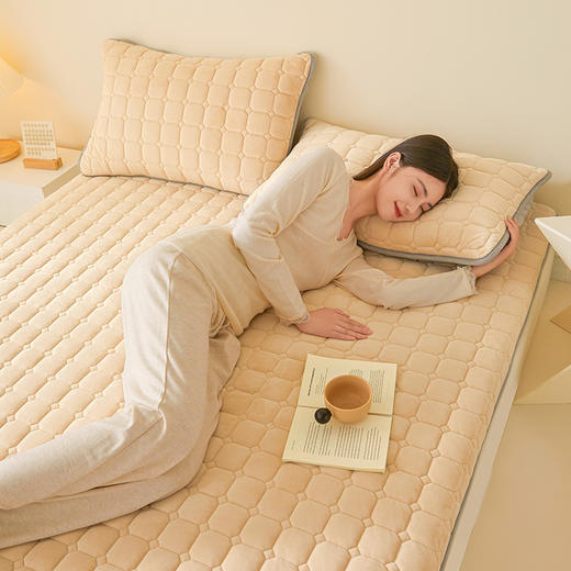 自然醒德芙绒记忆棉两用5厘米床垫垫子LN 商品图8