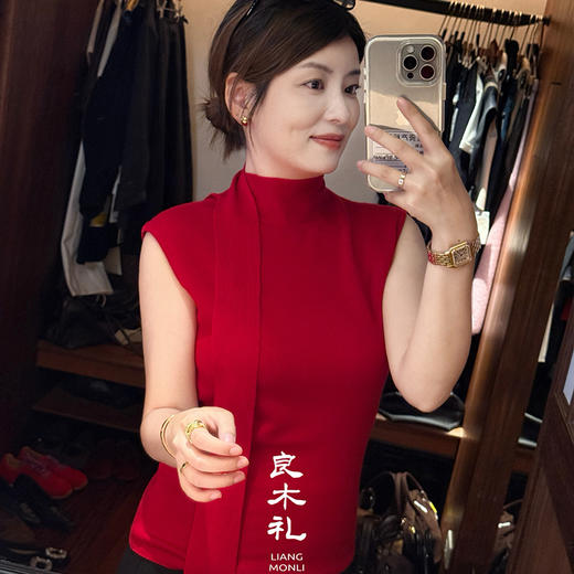 【特价不退换】【现货】良木礼羊毛飘带毛衣（Q8158-1） 商品图1