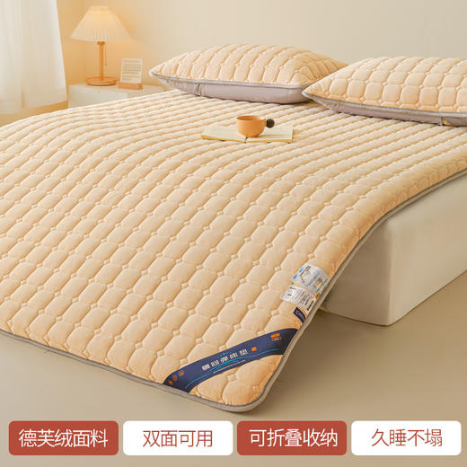 自然醒德芙绒记忆棉两用5厘米床垫垫子LN 商品图0
