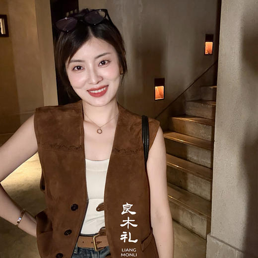 【预售7天】良木礼进口山羊皮马甲（Q2592448） 商品图0