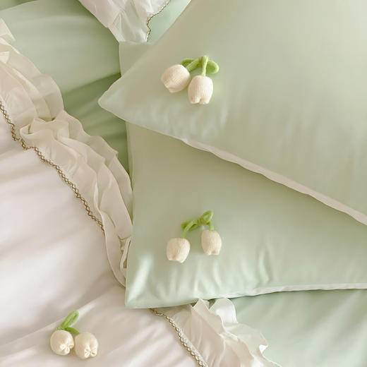 自然醒全棉水洗棉四件套-铃兰花AN 商品图5