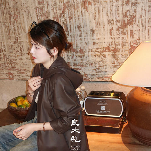 【部分现货】良木礼绵羊皮连帽外套（Q8146） 商品图4